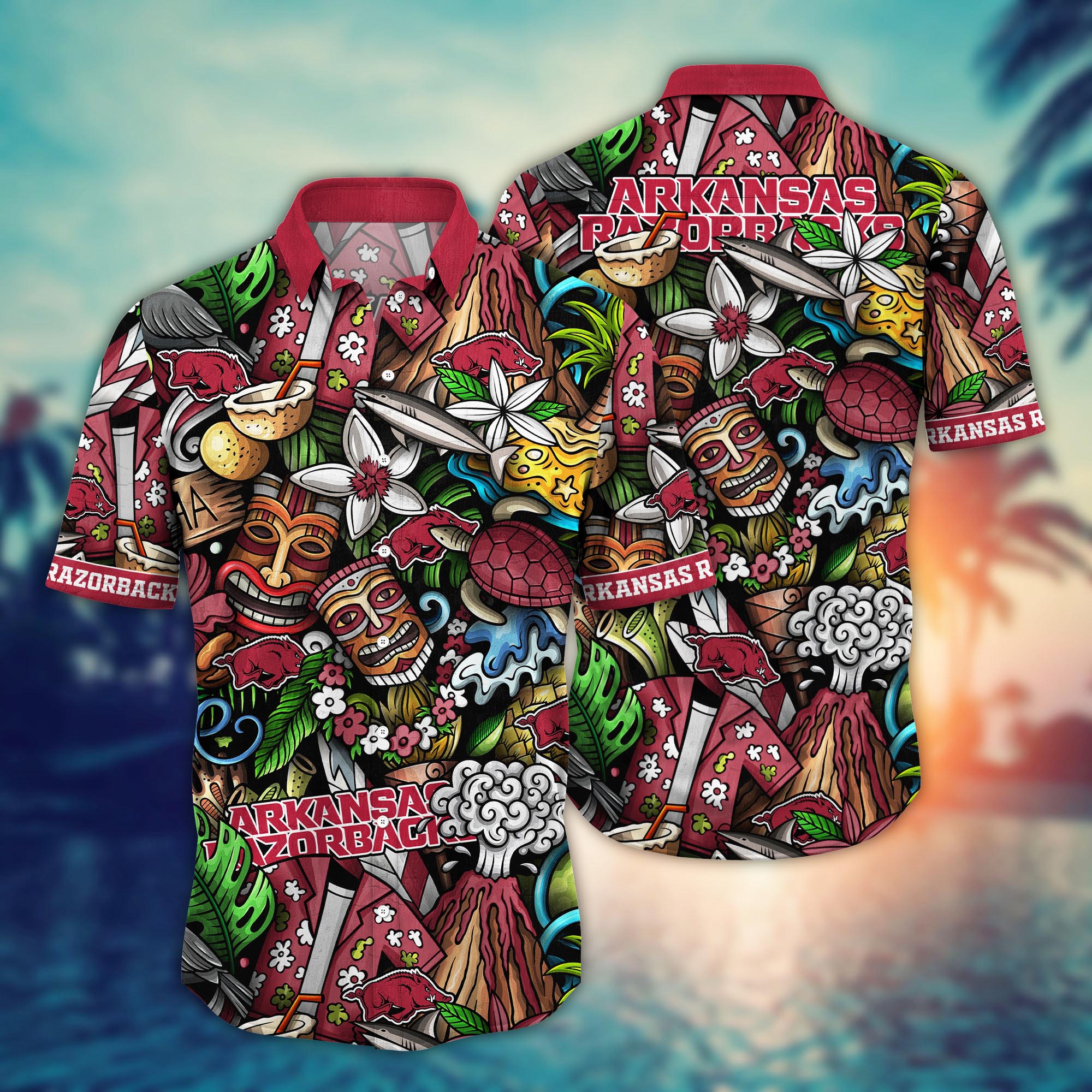 Arkansas Razorbacks NCAA Flower Hawaii Shirt For Fans Ver 18