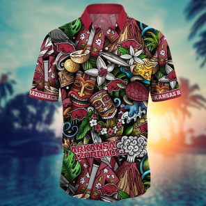 Arkansas Razorbacks NCAA Flower Hawaii Shirt For Fans Ver 18