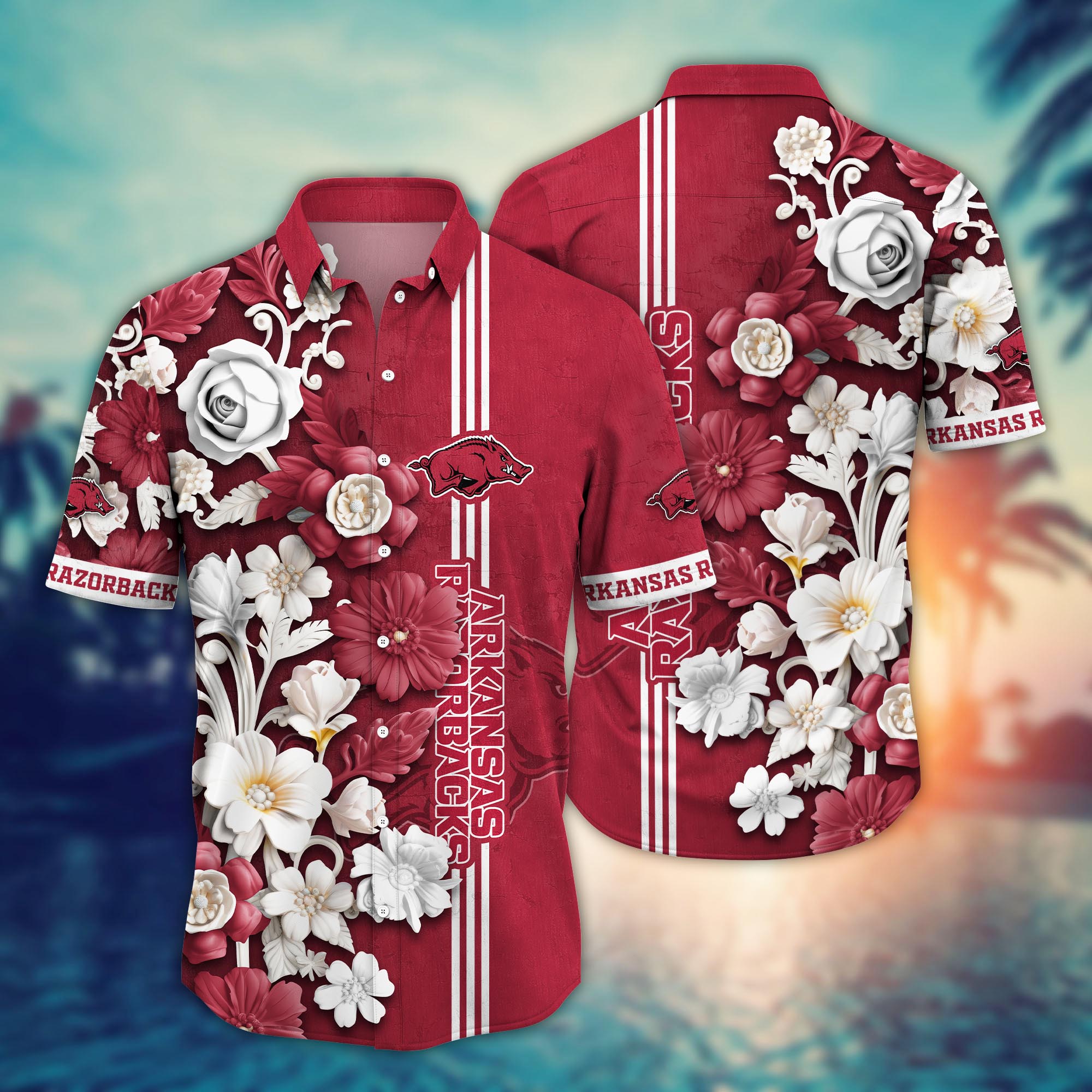 Arkansas Razorbacks NCAA Flower Hawaii Shirt For Fans Ver 24
