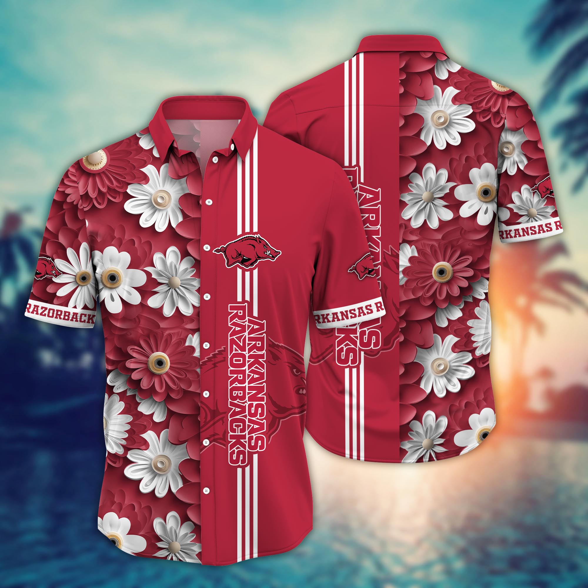 Arkansas Razorbacks NCAA Flower Hawaii Shirt For Fans Ver 26