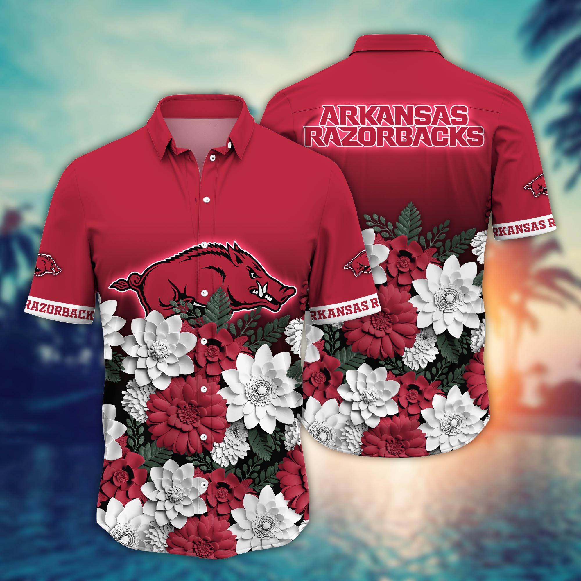 Arkansas Razorbacks NCAA Flower Hawaii Shirt For Fans Ver 27