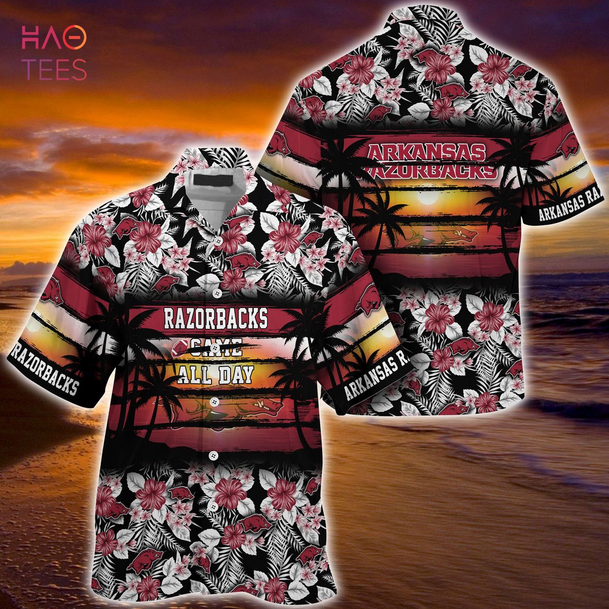 Arkansas Razorbacks Summer Hawaiian Shirt, Floral Pattern for Sports Enthusiast This Year