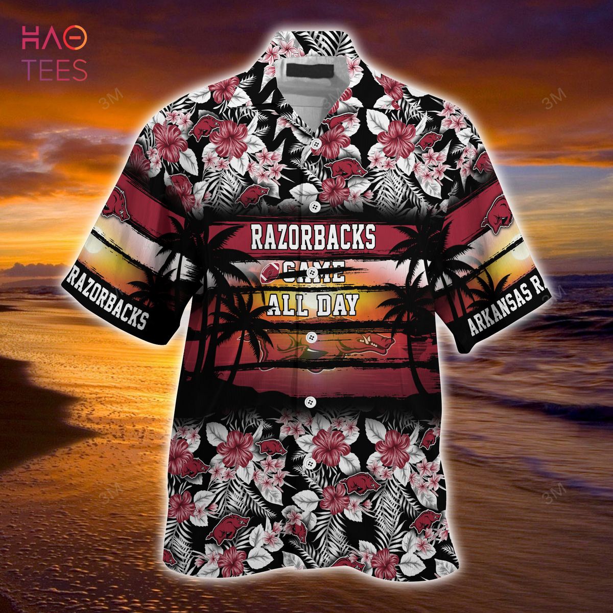 Arkansas Razorbacks Summer Hawaiian Shirt, Floral Pattern for Sports Enthusiast This Year