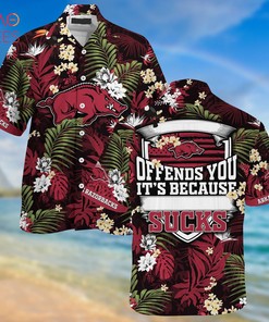 Arkansas Razorbacks Summer Hawaiian Shirts, With Tropical Patterns for Fans