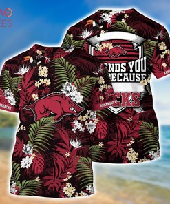 Arkansas Razorbacks Summer Hawaiian Shirts, With Tropical Patterns for Fans