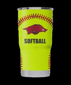 Arkansas Softball Tumbler - Perfect Tumbler for Arkansas Softball Fans