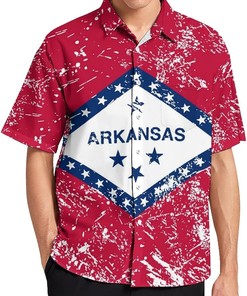 Arkansas State Flag Hawaiian Shirt Ver 1