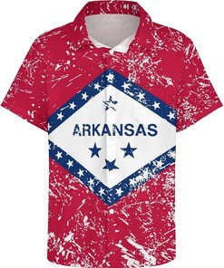 Arkansas State Flag Hawaiian Shirt Ver 1