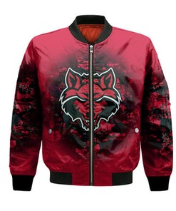 Arkansas State Red Wolves Bomber Jacket Camouflage Vintage  - NCAA