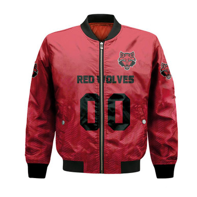 Arkansas State Red Wolves Bomber Jacket Logo Sport Ombre - NCAA