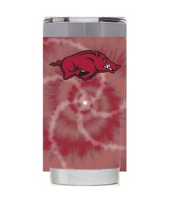 Arkansas Team Color Tie Dye Tumbler - Vibrant Tie Dye Tumbler in Arkansas Team Colors
