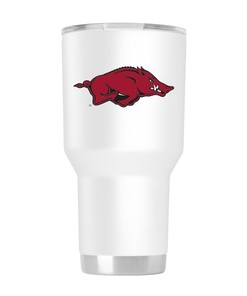 Arkansas White Tumbler - Classic White Tumbler for Arkansas Supporters