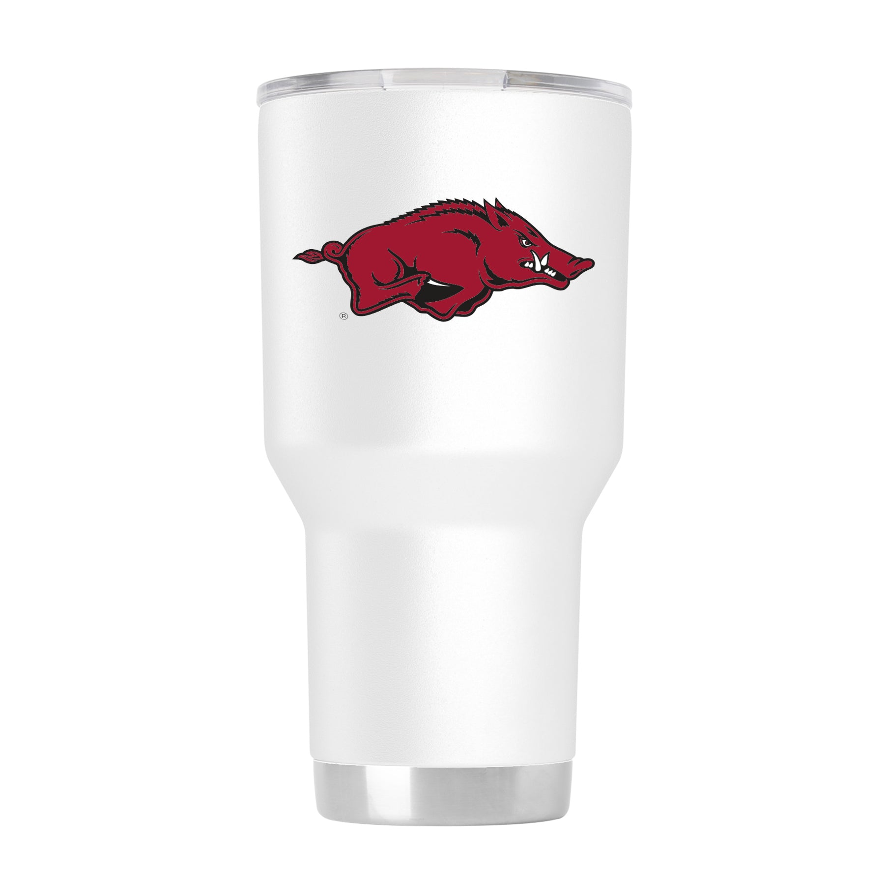Arkansas White Tumbler - Classic White Tumbler for Arkansas Supporters