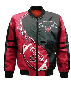Arkansas-Pine Bluff Golden Lions Bomber Jacket Flame Ball - NCAA