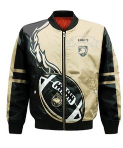 Army Black Knights Bomber Jacket Flame Ball - NCAA