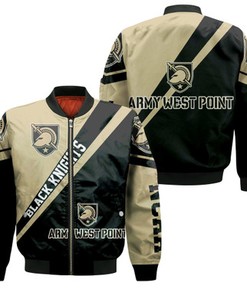 Army Black Knights Logo Bomber Jacket Cross Style - NCAA
