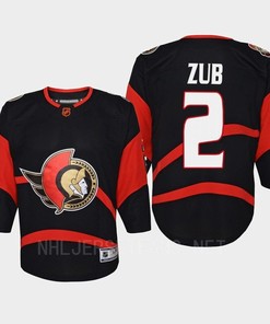 Artem Zub 2 Ottawa Senators 2022 Special Edition 2.0 Retro Youth Jersey Black