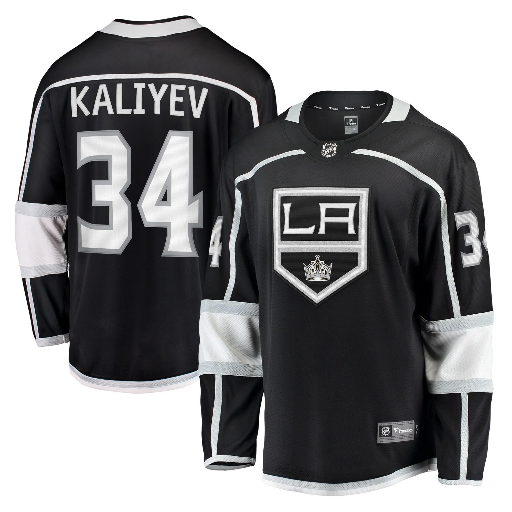 Arthur Kaliyev Los Angeles Kings Fanatics Branded Home Breakaway Player Jersey - Black Nhl