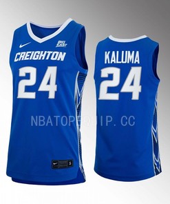 Arthur Kaluma 24 Creighton Bluejays Blue Jersey 2022-23 College Basketball