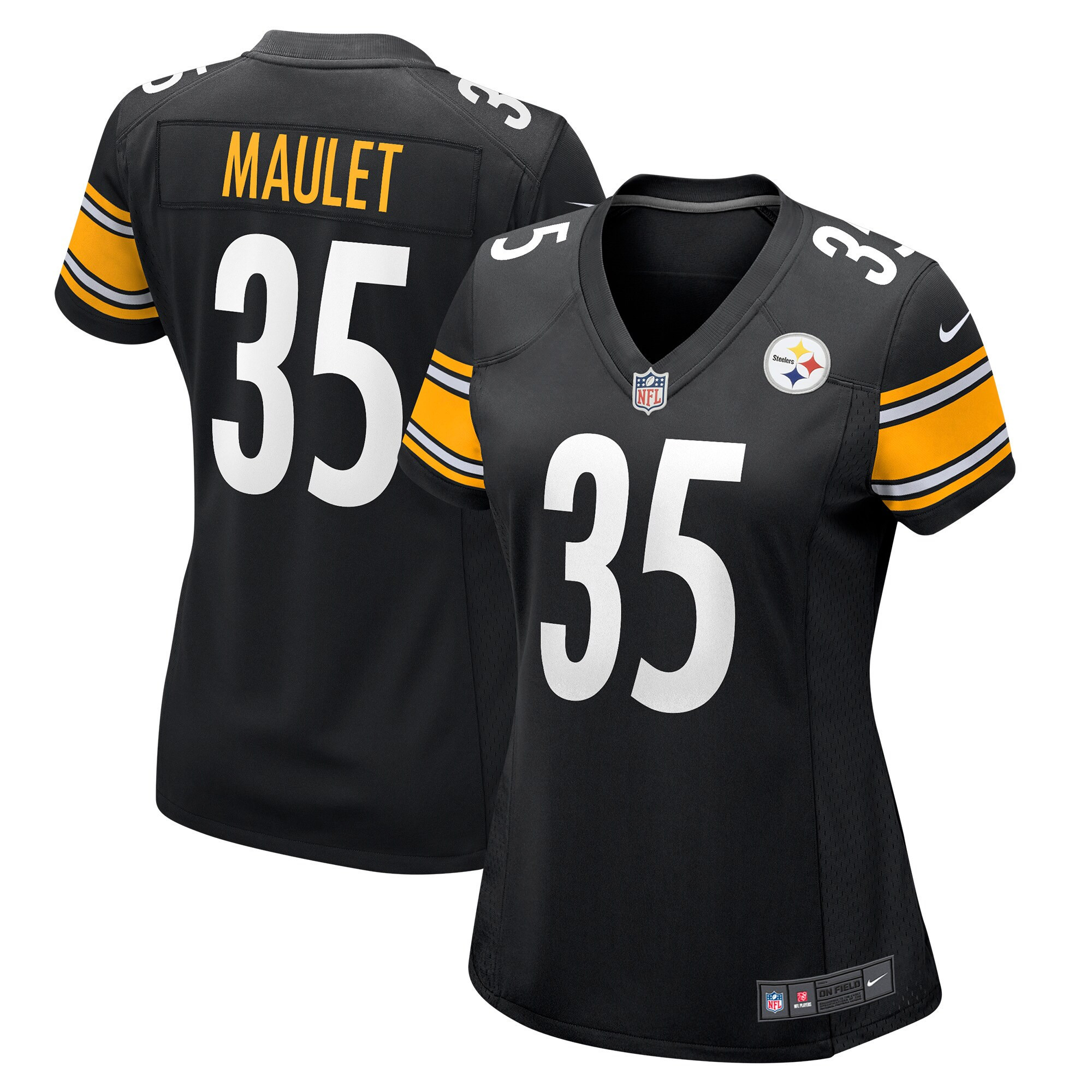 Arthur Maulet Pittsburgh Steelers Womens Game Jersey - Black Nfl