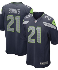 Artie Burns Seattle Seahawks Game Player Jersey - College Navy