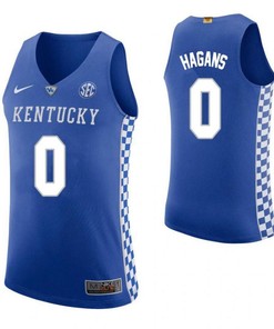 Ashton Hagans 0 Kentucky Wildcats Elite Basketball Home Men Jersey - Blue