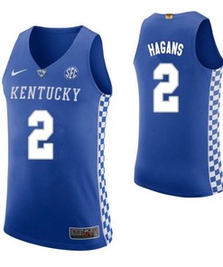 Ashton Hagans 2 Kentucky Wildcats Elite Basketball Home Men Jersey - Blue