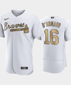 Atlanta Braves 16 Jersey, Travis d'Arnaud 2022-23 All-Star Game White Jersey