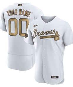 Atlanta Braves 2022 Mlb All-star Game Authentic Custom Jersey - White Custom Jerseys Mlb