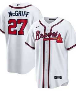 Atlanta Braves #27 Fred Mcgriff 2023 Hall Of Fame Inline Replica Jersey - White