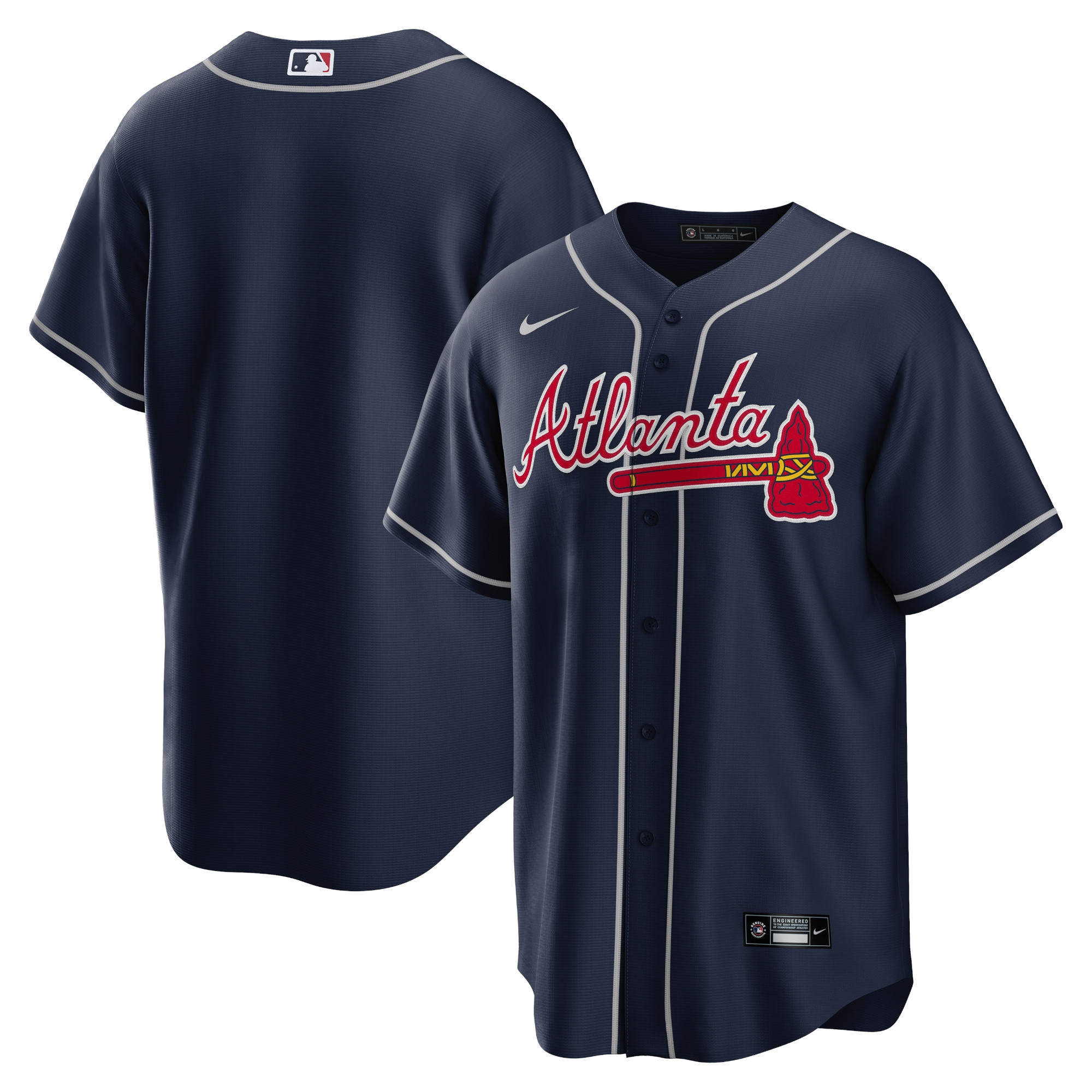 Atlanta Braves Alternate Replica Team Jersey Navy Mlb