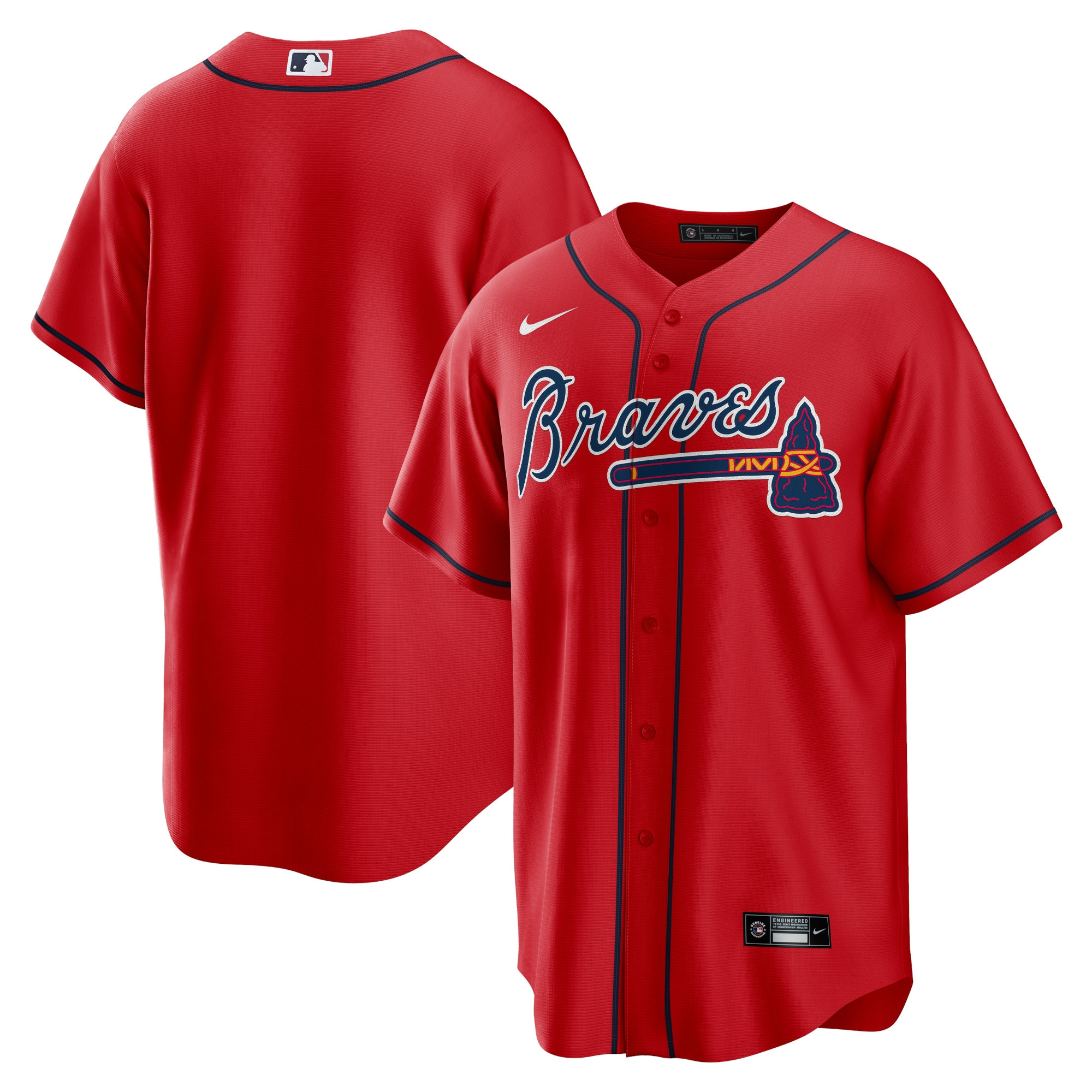 Atlanta Braves Alternate Replica Team Jersey Red Mlb