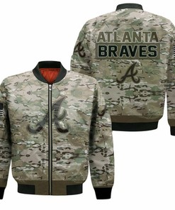 Atlanta Braves Camouflage Veteran 3D Bomber Jacket Model 401