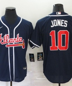 Atlanta Braves Chipper Jones #10 2020 Mlb Black Jersey