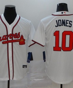 Atlanta Braves Chipper Jones #10 2020 Mlb White Jersey