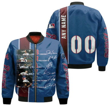 Atlanta Braves Dansby Swanson Ronald Acuna Jr. MLB Gift With Custom Name Number For Braves Fans Bomber Jacket