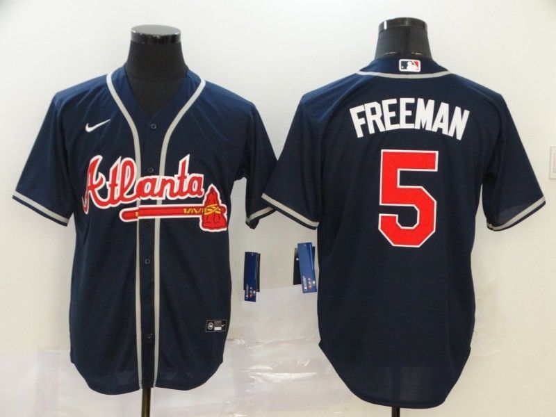 Atlanta Braves Freddie Freeman #5 2020 Mlb Black Jersey