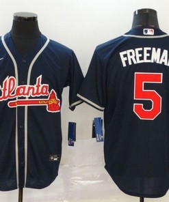 Atlanta Braves Freddie Freeman #5 2020 Mlb Black Jersey