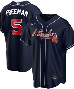 Atlanta Braves Freddie Freeman #5 2020 Mlb Black Jersey