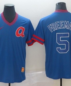 Atlanta Braves Freddie Freeman #5 2020 Mlb Blue Jersey