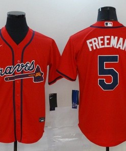Atlanta Braves Freddie Freeman #5 2020 Mlb Red Jersey