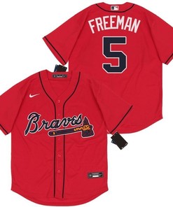 Atlanta Braves Freddie Freeman #5 2020 Mlb Red Jersey