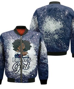 Atlanta Braves Girl African Girl MLB Team Allover Design Gift For Atlanta Braves Fans Bomber Jacket 900010013523