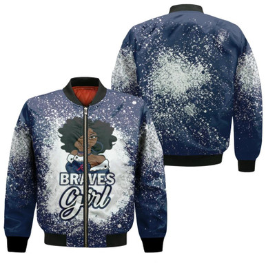 Atlanta Braves Girl African Girl MLB Team Allover Design Gift For Atlanta Braves Fans Bomber Jacket 900010013523