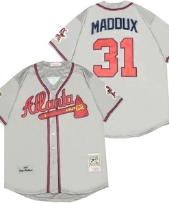 Atlanta Braves Greg Maddux #31 2020 Mlb New Arrival Grey Jersey