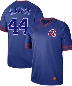 Atlanta Braves Hank Aaron #44 2020 Mlb Blue Jersey