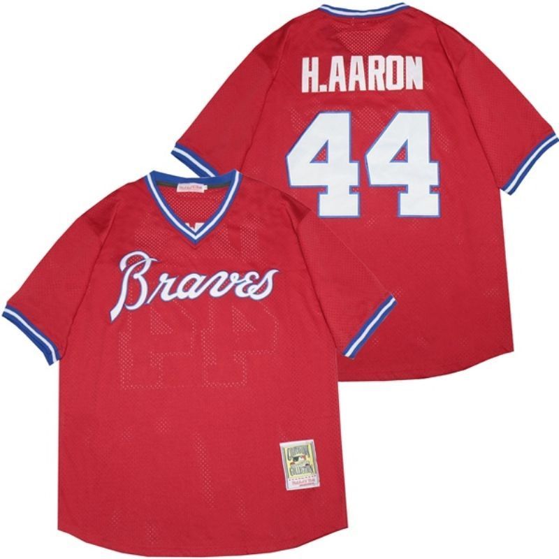 Atlanta Braves Hank Aaron #44 2020 Mlb Red Jersey