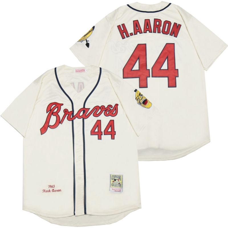 Atlanta Braves Hank Aaron #44 2020 Mlb White Jersey
