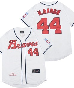 Atlanta Braves Hank Aaron #44 2020 Mlb White Jersey