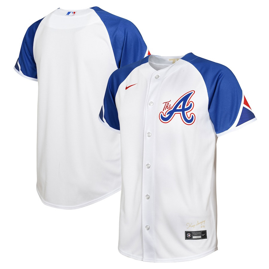 Atlanta Braves Jersey 2023 City Connect Youth Jersey - White